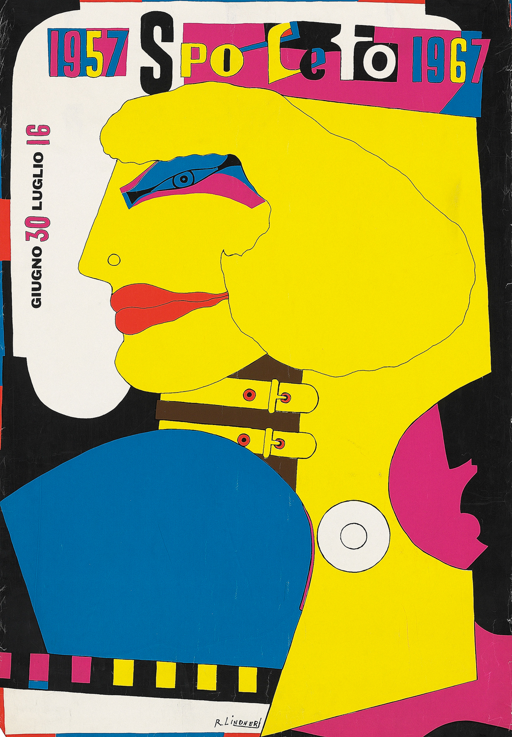 105 an original poster by Richard Lidner advertising Spoleto, Umbria, Italy