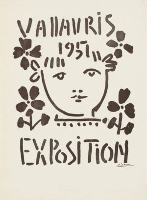 original linocut poster for Vallauris exposition in 1951 by Pablo Picasso
