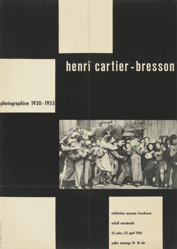Cartier-Bresson 1956 original exhibition poster