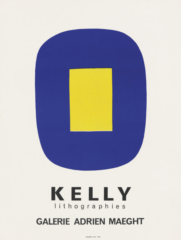 Original exhibition poster for Ellsworth Kelly lithography at Galerie Adrien Maeght