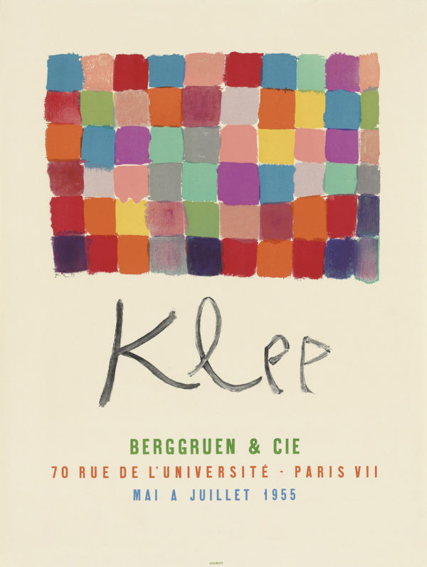 original vintage poster advertising an exhibition of Paul Klee at Galerie Berggruen in Paris