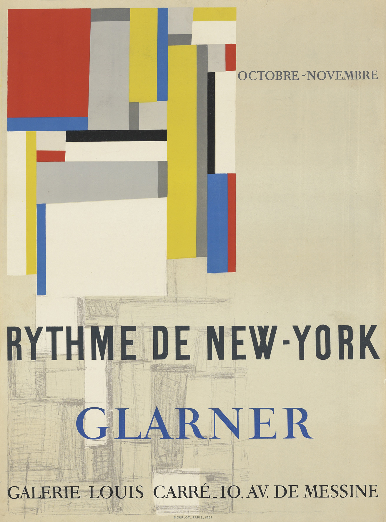 Glarner-Rythme de New York Glarner, Rythme de New York poster for sale