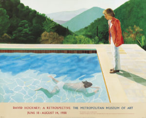 Poster for David Hockney's exhibition at the Metropolitan Museum of Art.
