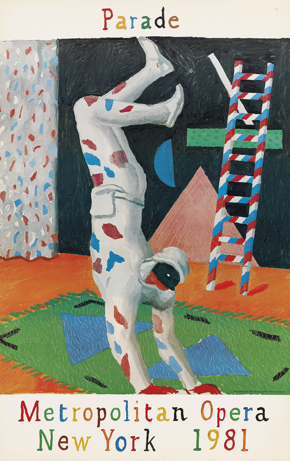 Parade David Hockney's original 1981 Parade poster for the Metropolitan Opera, New York
