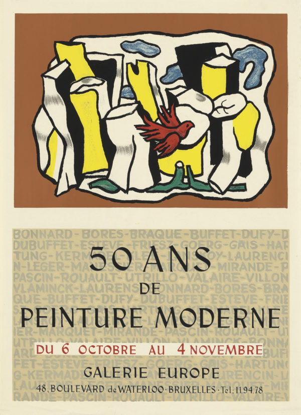 original exhibition poster featuring print by Fernand Leger