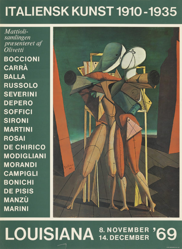 Italiensk Kunst original futurist poster for sale