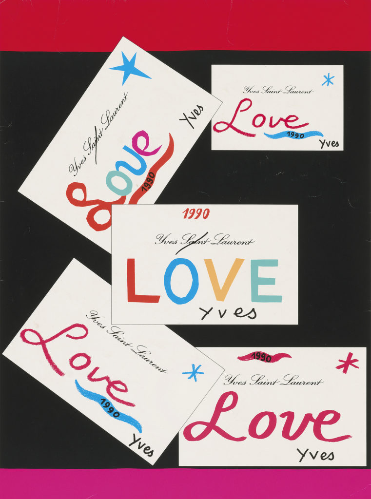 Love poster, 1990 by Yves Saint Laurent (YSL) for sale