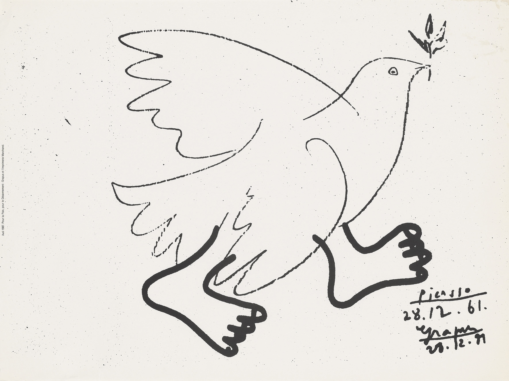 Picasso-28-12-61 Picasso and Grapus Pour la Paix, pour le Désarmamentposter '
