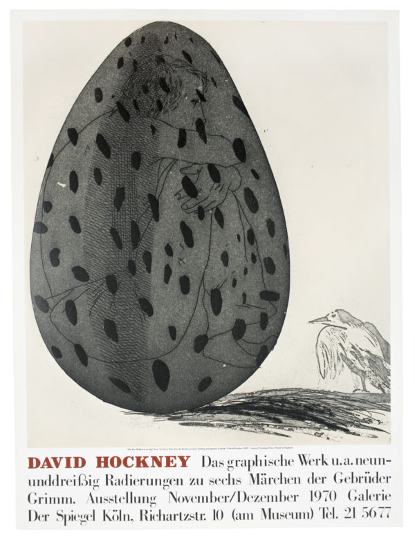 Hockney poster, Galerie der Spiegel (Boy Hidden in Egg)