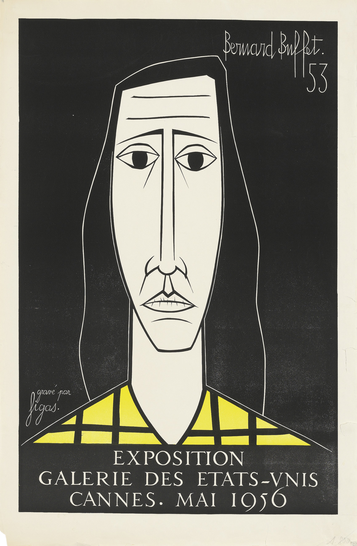 Bernard Buffet 53 Bernard Buffet original exhibition poster for sale