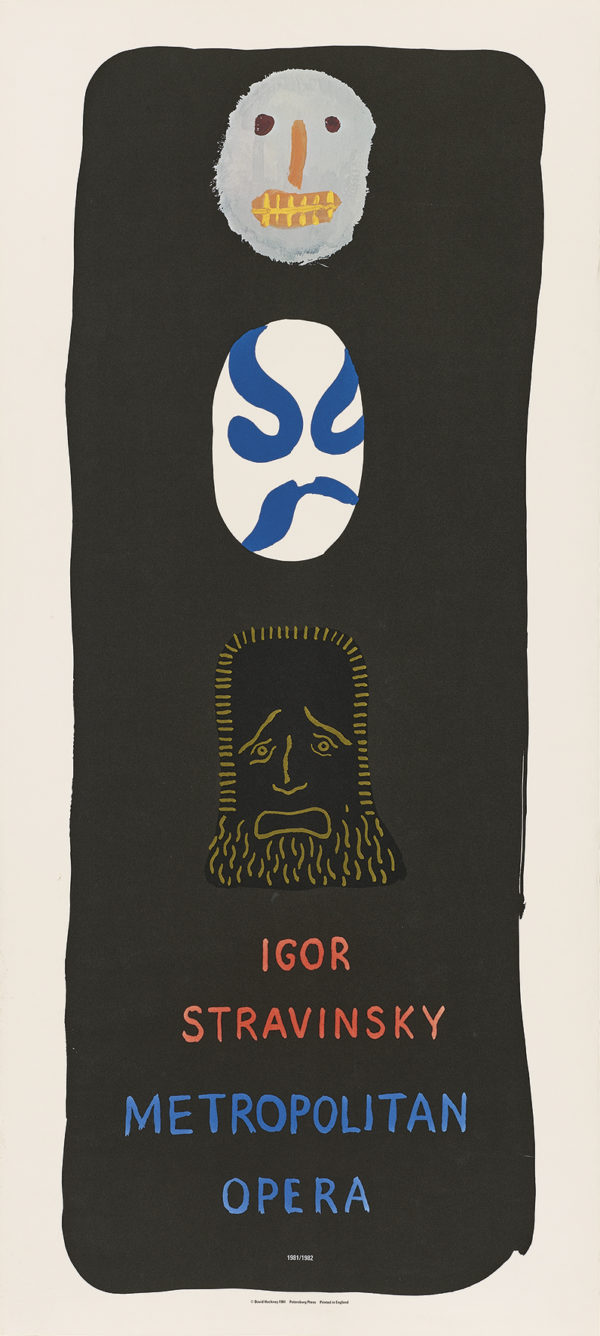 Igor Stravinsky Poster, Metropolitan Opera by David Hockney