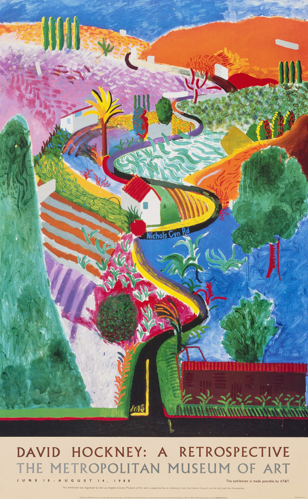 David Hockney Retrospective Poster