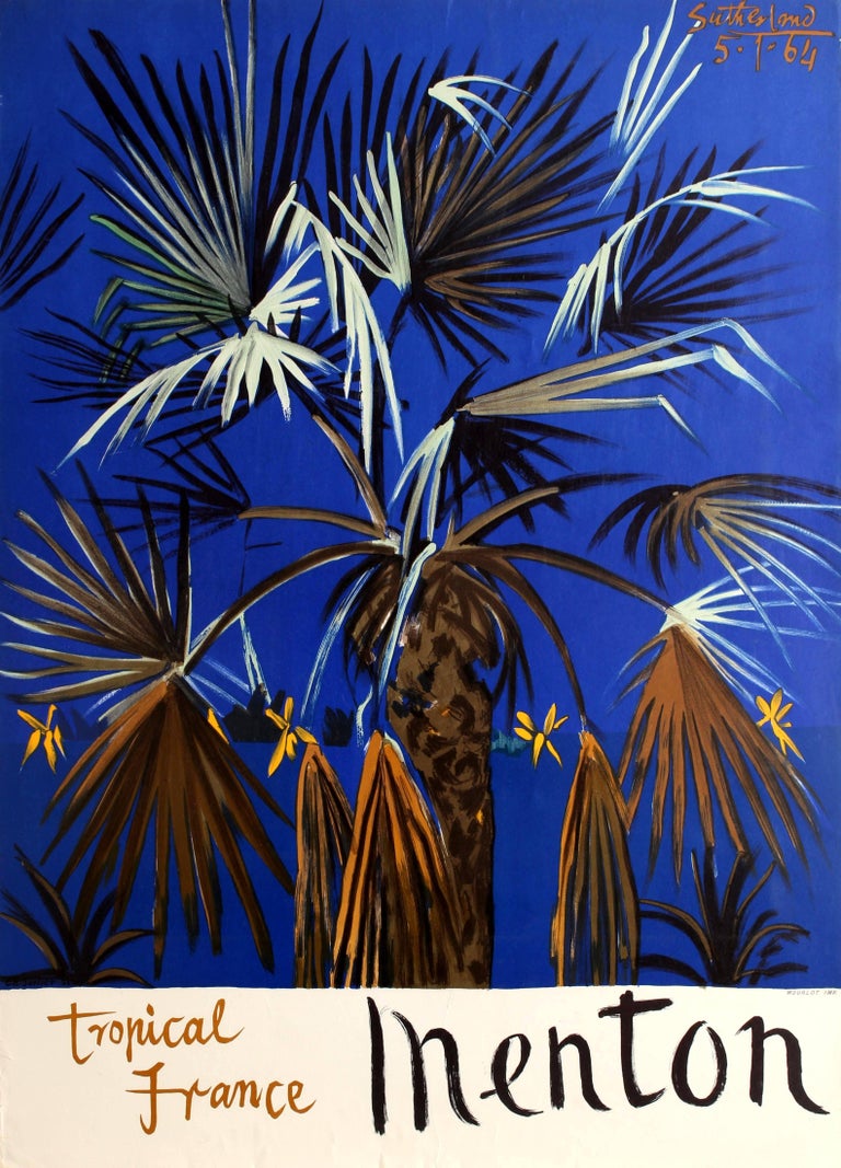 Menton original poster by Graham Sutherland