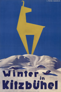 Winter in Kitzbuhel original ski poster