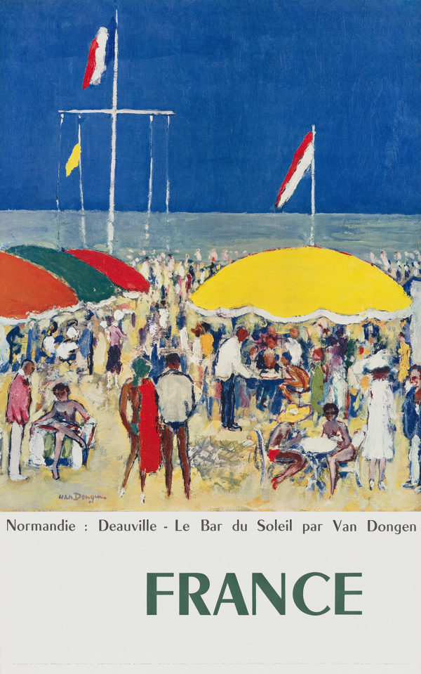 Original french travel posters by Van Dongen featuring Normandie