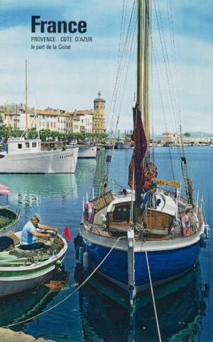 Original travel poster for Provence and Cote D'azur, Port Ciotat