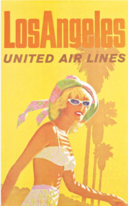 Los Angeles by Stan Gali original travel poster for auction